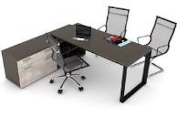 Escritorio Ejecutivo con Península Tech SQ/Black Techno