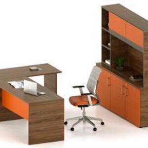 Conjunto de Escritorio Grapa, Mesa Gautier, Credenza y Librero