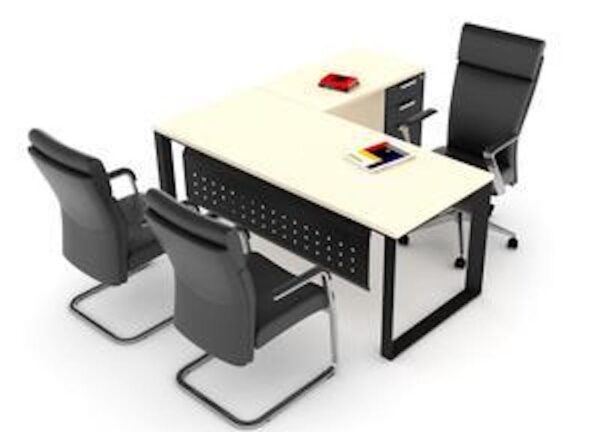 Escritorio Semi Ejecutivo Tech SQ/Black Techno