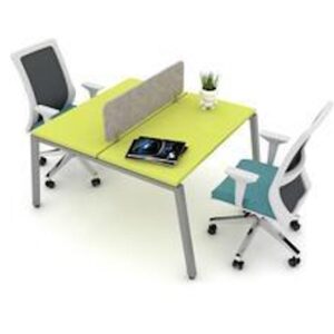 Escritorio Operativo para 2 Personas Tech Alpha Silver Bench Techno