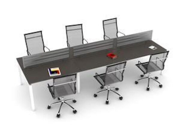 Escritorio Operativo para 6 Personas Tech MS/White Bench Techno